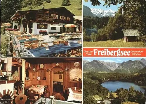 Oberstdorf Gasthof Cafe Freibergsee Kat. Oberstdorf