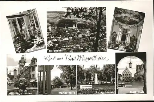 Bad Mergentheim Schlosskirche Schaeferdenkmal Wandelhalle Brunnen Kat. Bad Mergentheim