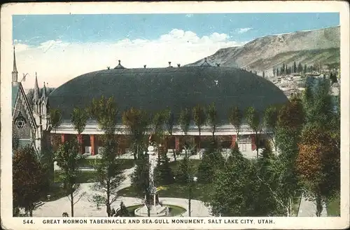 Salt Lake City Great Mormon Tabernacle Sea Gull Monument Kat. Salt Lake City