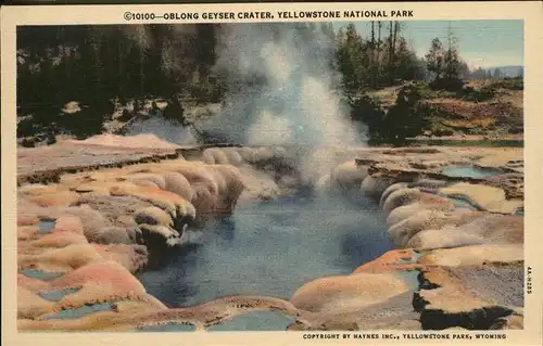 Yellowstone National Park Oblong Geyser Crater Kat. Yellowstone National Park