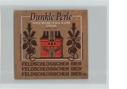 Bier Dunkle Perle Feldschloesschen Rheinfelden Schweiz Kat. Lebensmittel