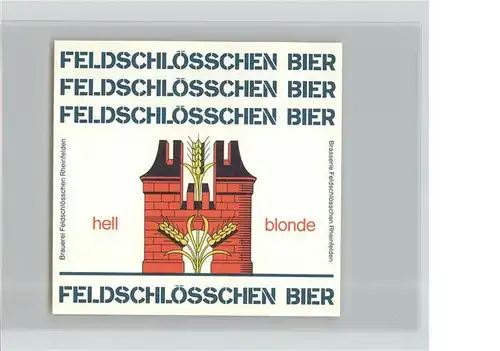 Bier Hell Blonde Feldschloesschen Rheinfelden Schweiz Kat. Lebensmittel