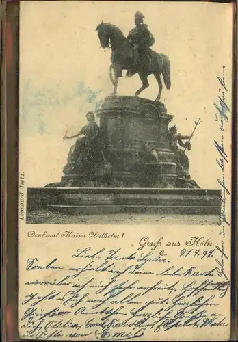 Wilhelm I Denkmal Koeln  Kat. Persoenlichkeiten