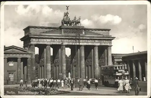 Brandenburgertor Berlin Autobus Kat. Gebude und Architektur