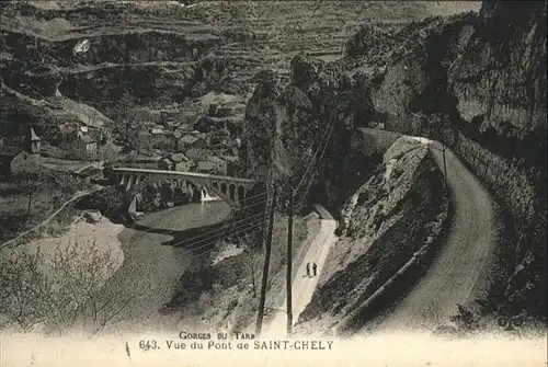 Gorges du Tarn Vue du Pont de Saint-Chely / Le Rozier /Arrond. de Florac