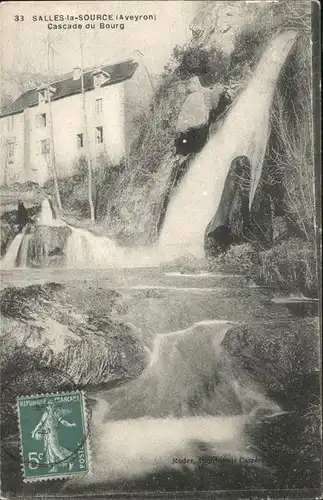 Salles-la-Source Cascade du Bourg Kat. Salles-la-Source