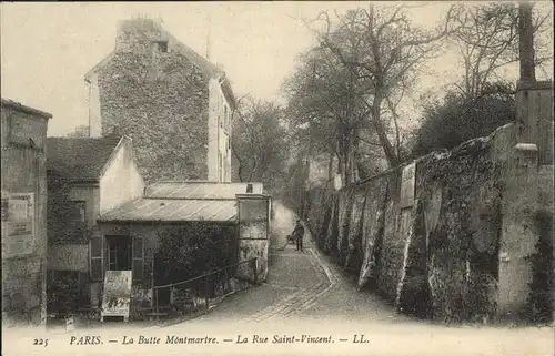 Paris Butte Montmartre Rue Saint-Vincent Kat. Paris