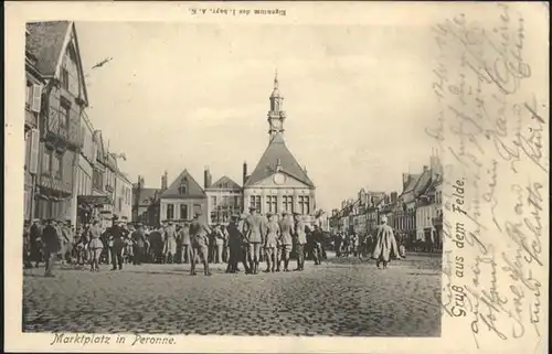 Peronne Somme Marktplatz / Peronne /Arrond. de Peronne