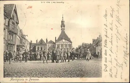 Peronne Somme Marktplatz / Peronne /Arrond. de Peronne