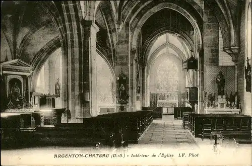 Argenton-Chateau Eglise Interieur / Argenton-les-Vallees /Arrond. de Bressuire