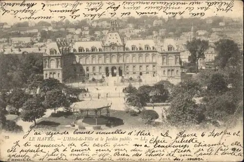 Le Havre Jardin Public Hotel de Ville x