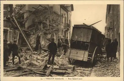 Verdun Rue Saint-Louis Zerstoerung *