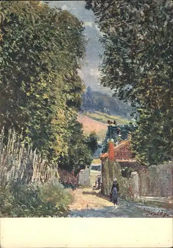 Paris Rue a Louveciennes Musee du Louvre Kuenstlerkarte A. Sisley Kat. Paris