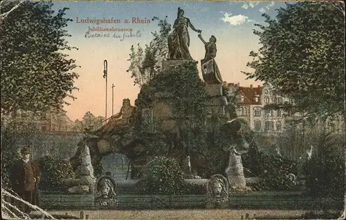 Ludwigshafen Rhein Jubilaeumsbrunnen Kat. Ludwigshafen am Rhein