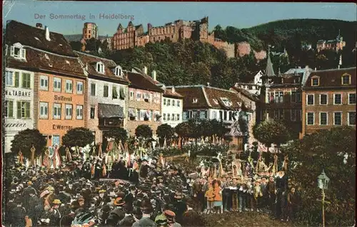 Heidelberg Neckar Sommertag Kat. Heidelberg