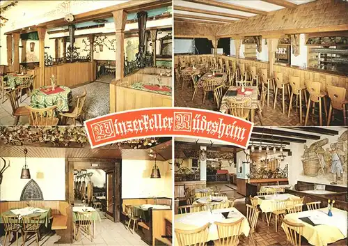 Ruedesheim Winzerkeller Ruedesheim Fachwerk Restaurant Tanzlokal innen Kat. Ruedesheim am Rhein