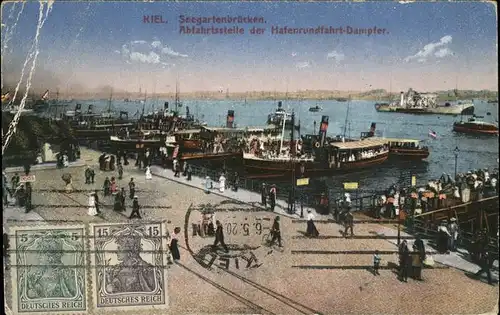 Dampfer Binnenschifffahrt Kiel Seegartenbruecken Hafen Kat. Schiffe