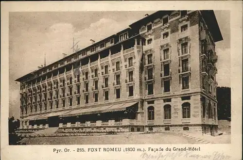 Font Romeu Odeillo Via Facade du Grand Hotel Feldpost Kat. Font Romeu Odeillo Via