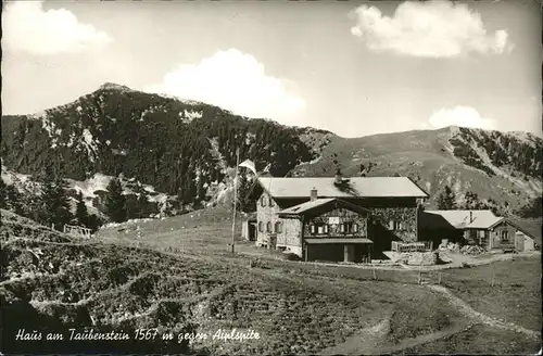 Spitzingsee Haus am Taubenstein gegen Aiplspitz Kat. Schliersee