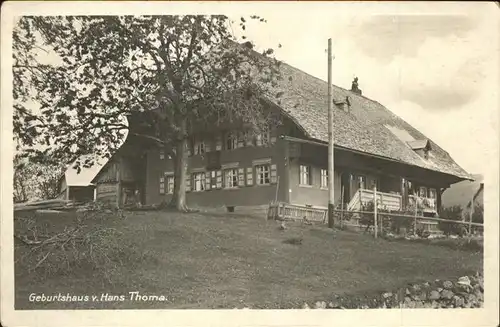 Bernau Schwarzwald Geburtshaus Hans Thoma Kat. Bernau im Schwarzwald