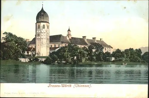 Fraueninsel Chiemsee Kloster Frauenwoerth Glockenturm Kat. Chiemsee