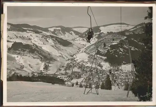 Sessellift Winter Skilift Schwarzwald Kat. Bahnen