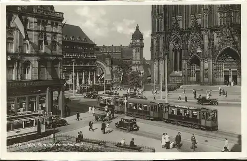 Strassenbahn Koeln Dom Hauptbahnhof Kat. Strassenbahn