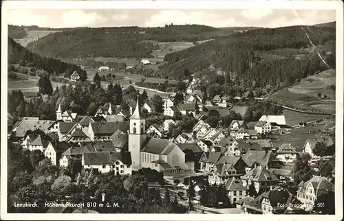 Lenzkirch Ortsansicht mit Kirche Hoehenluftkurort Kat. Lenzkirch