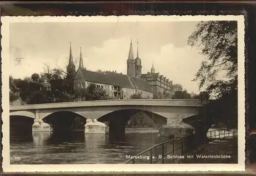 Merseburg Schloss Waterloobruecke Kat. Merseburg