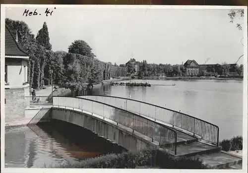 Merseburg Saale Gotthardteich Bruecke Kat. Merseburg