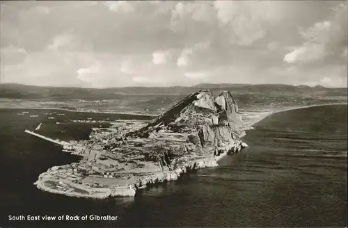 Gibraltar South East view of Rock of Gibraltar Kat. Gibraltar