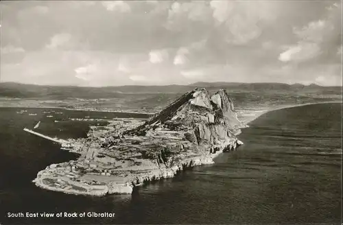 Gibraltar South East view of Rock Kat. Gibraltar