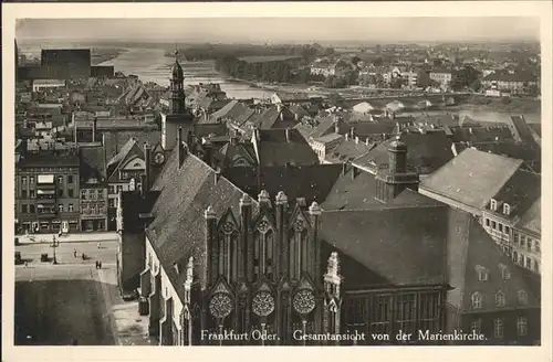 Frankfurt Oder Marienkirche Rathaus Panorama Kat. Frankfurt Oder