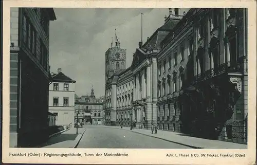 Frankfurt Oder Regierungsgebaeude Marienkirche Turm Kat. Frankfurt Oder