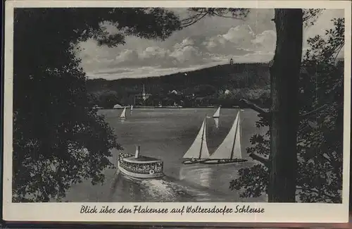 Woltersdorf Erkner Flakensee Boote Schleuse Kat. Woltersdorf Erkner