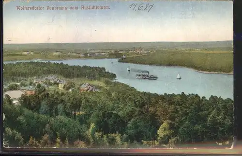 Woltersdorf Erkner Panorama vom Aussichtsturm Kat. Woltersdorf Erkner