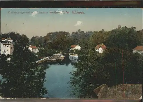 Woltersdorf Erkner Schleuse Kranichsberge Aussichtsturm Kat. Woltersdorf Erkner