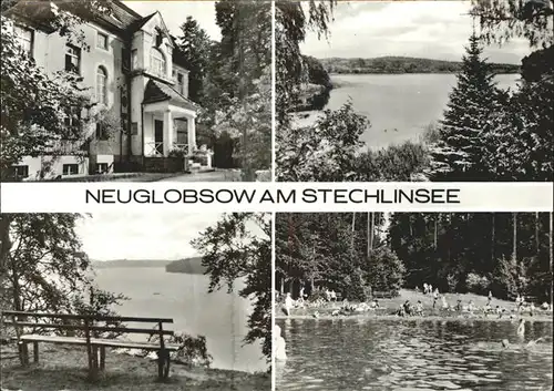 Neuglobsow Pension Stechlinsee Strand Bank Kat. Stechlin