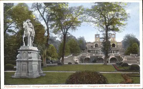 Potsdam Orangerie Schloss Denkmal Friedrich der Grosse / Potsdam /Potsdam Stadtkreis