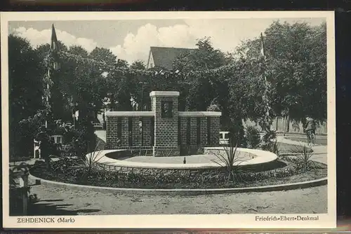 Zehdenick Friedrich Ebert Denkmal Kat. Zehdenick