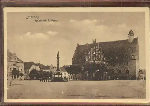 Jueterbog Marktplatz Rathaus Kriegerdenkmal Kat. Jueterbog