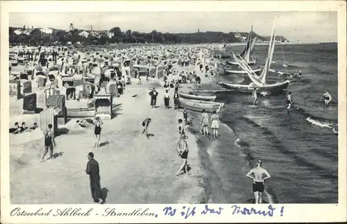 Ahlbeck Ostseebad Insel Usedom Strandleben Kat. Heringsdorf Insel Usedom