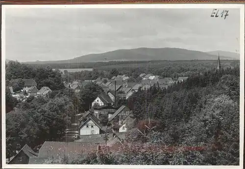 Elbingerode Harz Panorama mit Brocken Kat. Elbingerode Harz