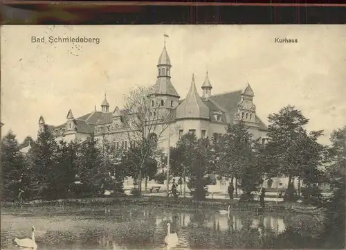 Bad Schmiedeberg Kurhaus Schwanenteich Bahnpost Kat. Bad Schmiedeberg