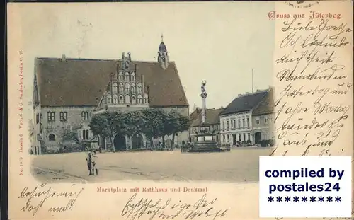 Jueterbog Marktplatz Rathaus Denkmal Kat. Jueterbog