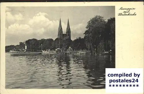 Neuruppin mit Klosterkirche Faehrschiff Kat. Neuruppin