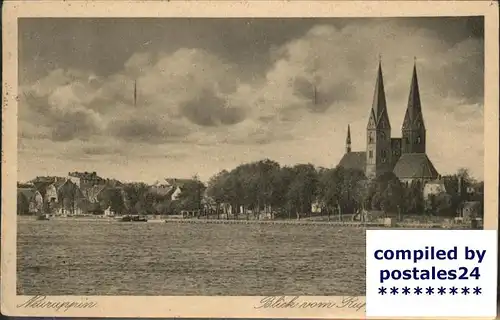 Neuruppin Ruppiner See mit Klosterkirche Kat. Neuruppin