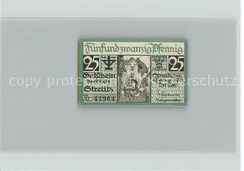 Strelitz-Alt Altstrelitz Gutschein 25 Pfennig / Neustrelitz /Mecklenburg-Strelitz LKR