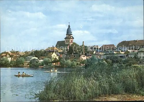 Waren Mueritz Altstadt Kirche Tiefwarensee Kat. Waren Mueritz