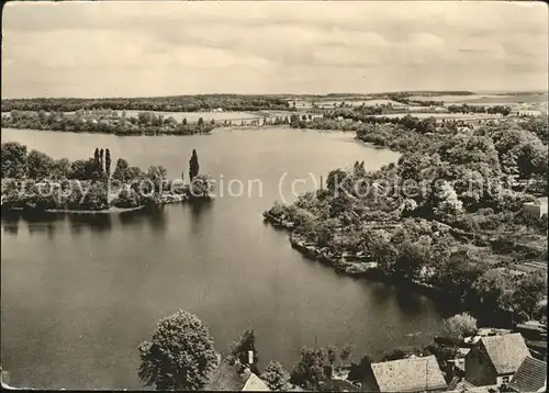 Waren Mueritz Panorama Tiefwarensee Kat. Waren Mueritz